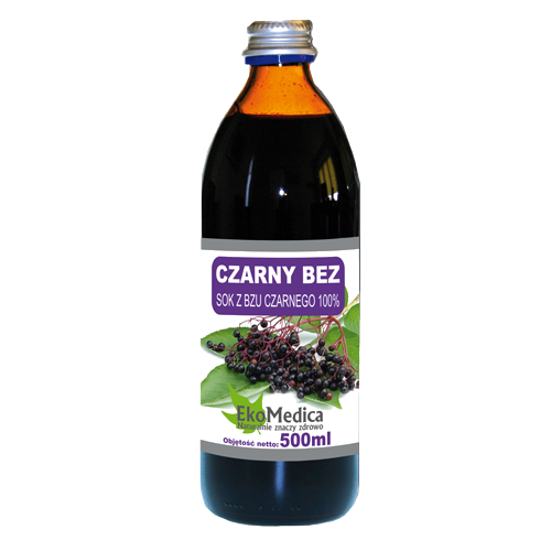 Sok z czarnego bzu 100% 500 ml ekamedica
