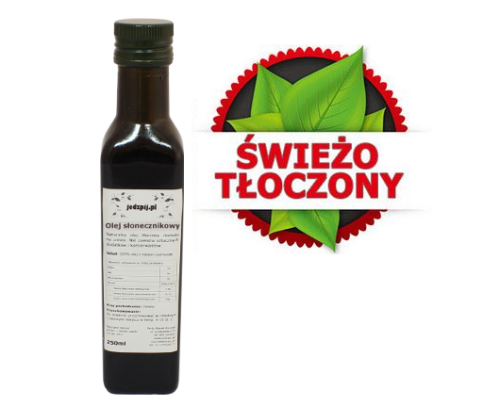 Olej słonecznikowy 250ml -tłoczony na zimno -jedzpij
