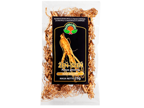 Żeń-szeń panax ginseng susz ziołowy 25g natura wita