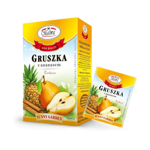 Herbatka owocowo-ziołowa gruszka z ananasem Sunny Garden 40g (20x2g) Malwa